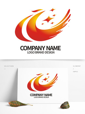 大氣紅黃鳳凰C字母公司標(biāo)志LOGO設(shè)計(jì)詳解與免費(fèi)資源推薦
